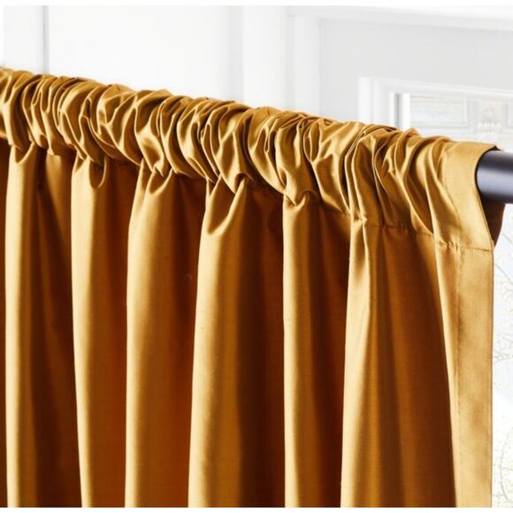 CB2 Crate Barrel Seda Chai Tea Dupioni Silk Curtain Panel 48"x96" 1 Panel New - Picture 3 of 6